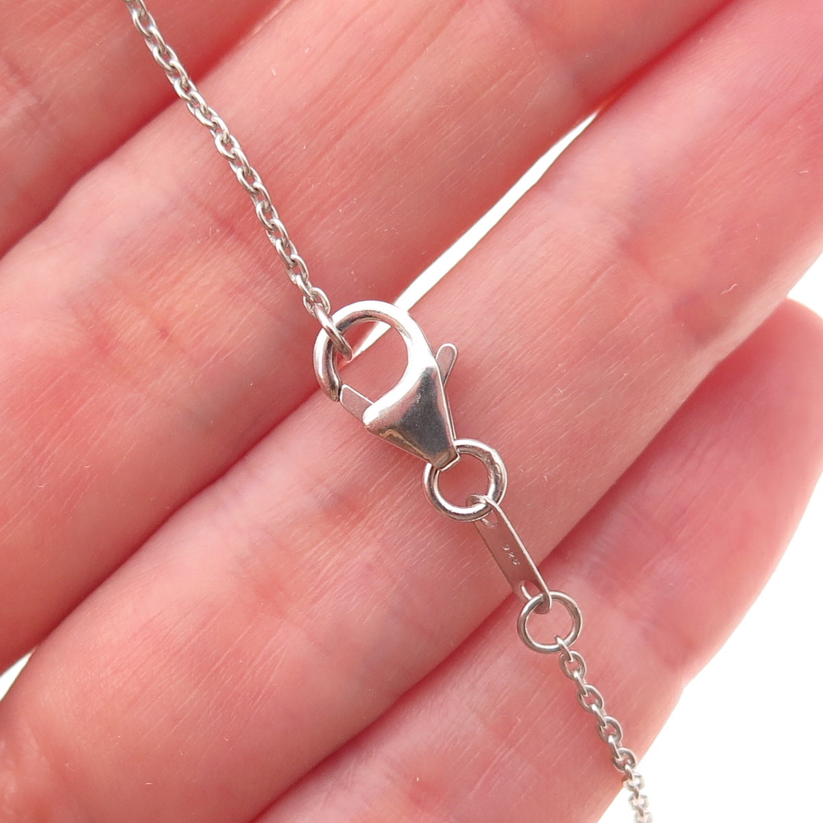 D'Joy 925 Sterling Silver Real Marquise-Cut Tanzanite Cable Chain Necklace 20"