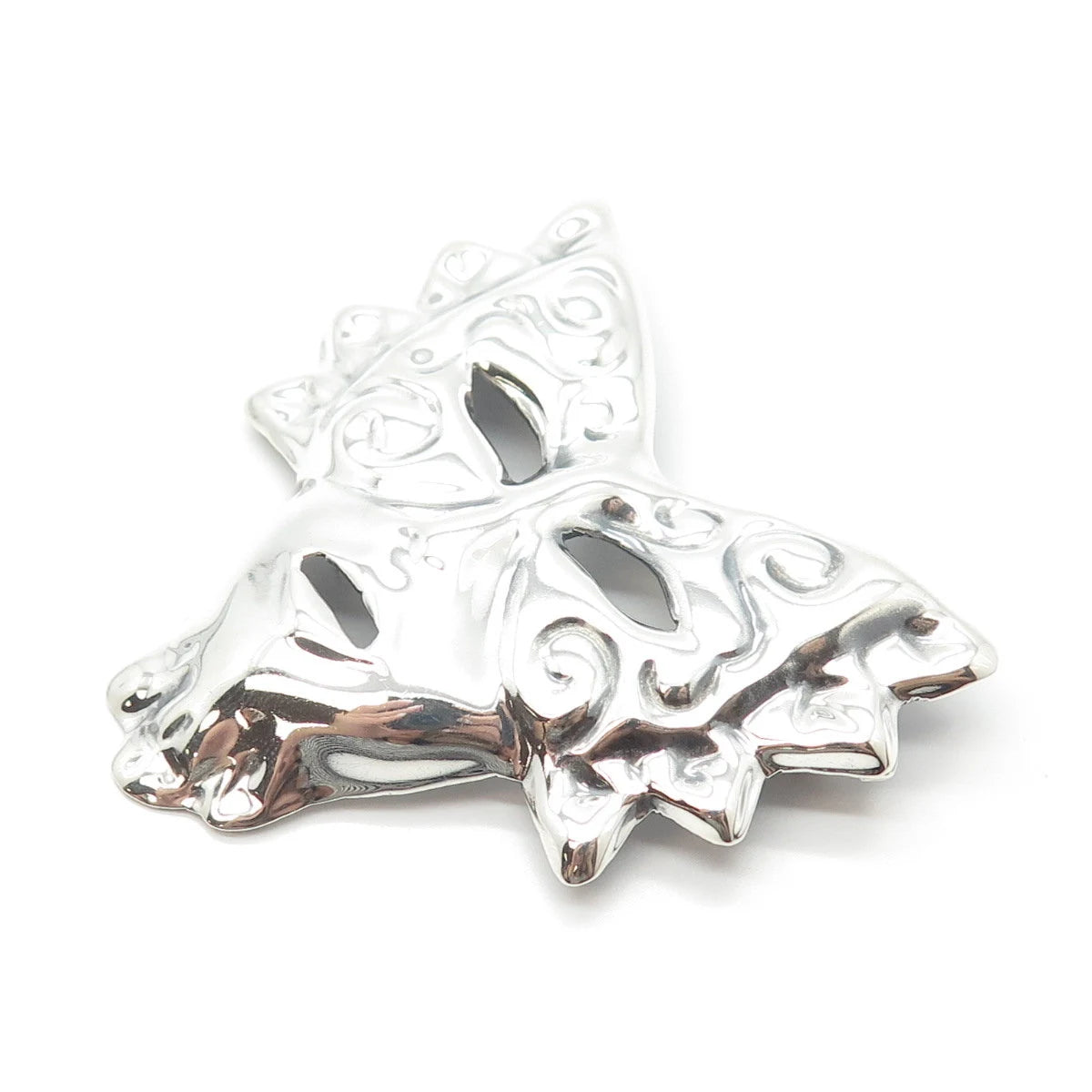 925 Sterling Silver Vintage Mexico Mask Pin Brooch