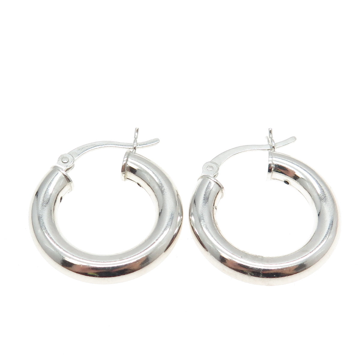 925 Sterling Silver Small Tube Hoop Earrings