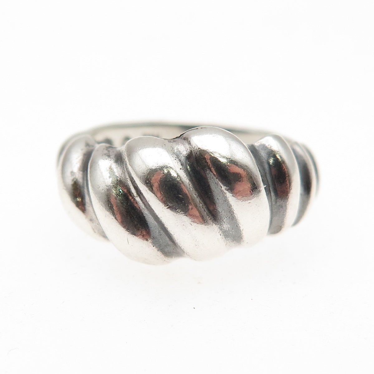 Bagley & Hotchkiss 925 Sterling Silver Vintage Modernist Oxidized Ring Size 5.5