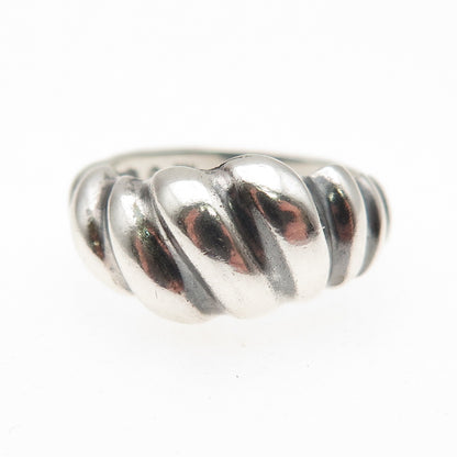 Bagley & Hotchkiss 925 Sterling Silver Vintage Modernist Oxidized Ring Size 5.5