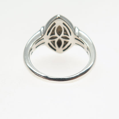 LUCENT LJ 925 Sterling Silver Real Round-Cut Diamond Promise Ring Size 6.5