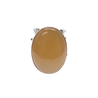 JAY KING Desert Rose Sterling Silver Vintage Real Yellow Chalcedony Ring Size 7