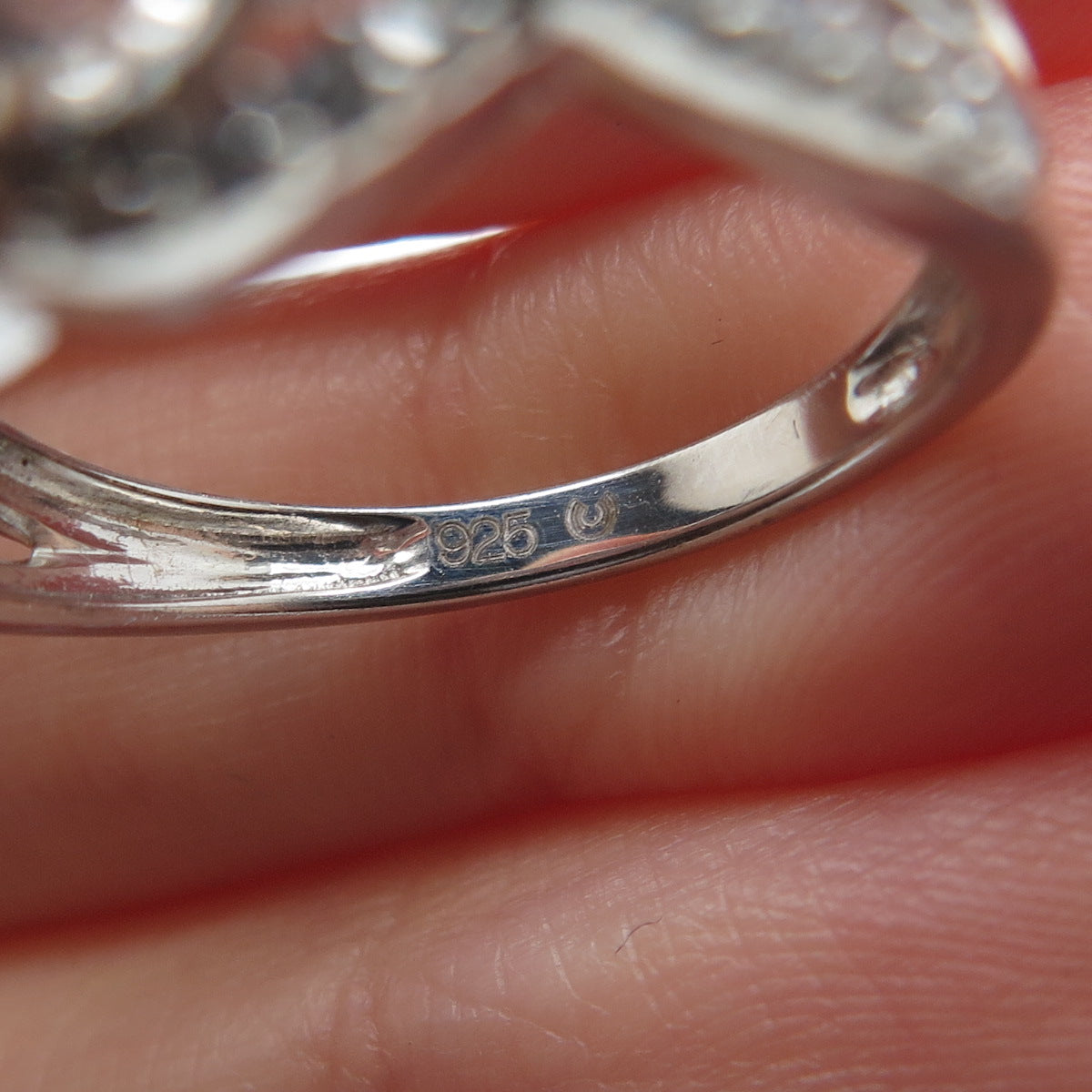 925 Sterling Silver Round-Cut C Z Infinity Twisted Promise Ring Size 7