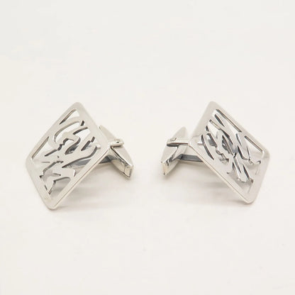 950 Silver Vintage Chinese Character Cufflinks