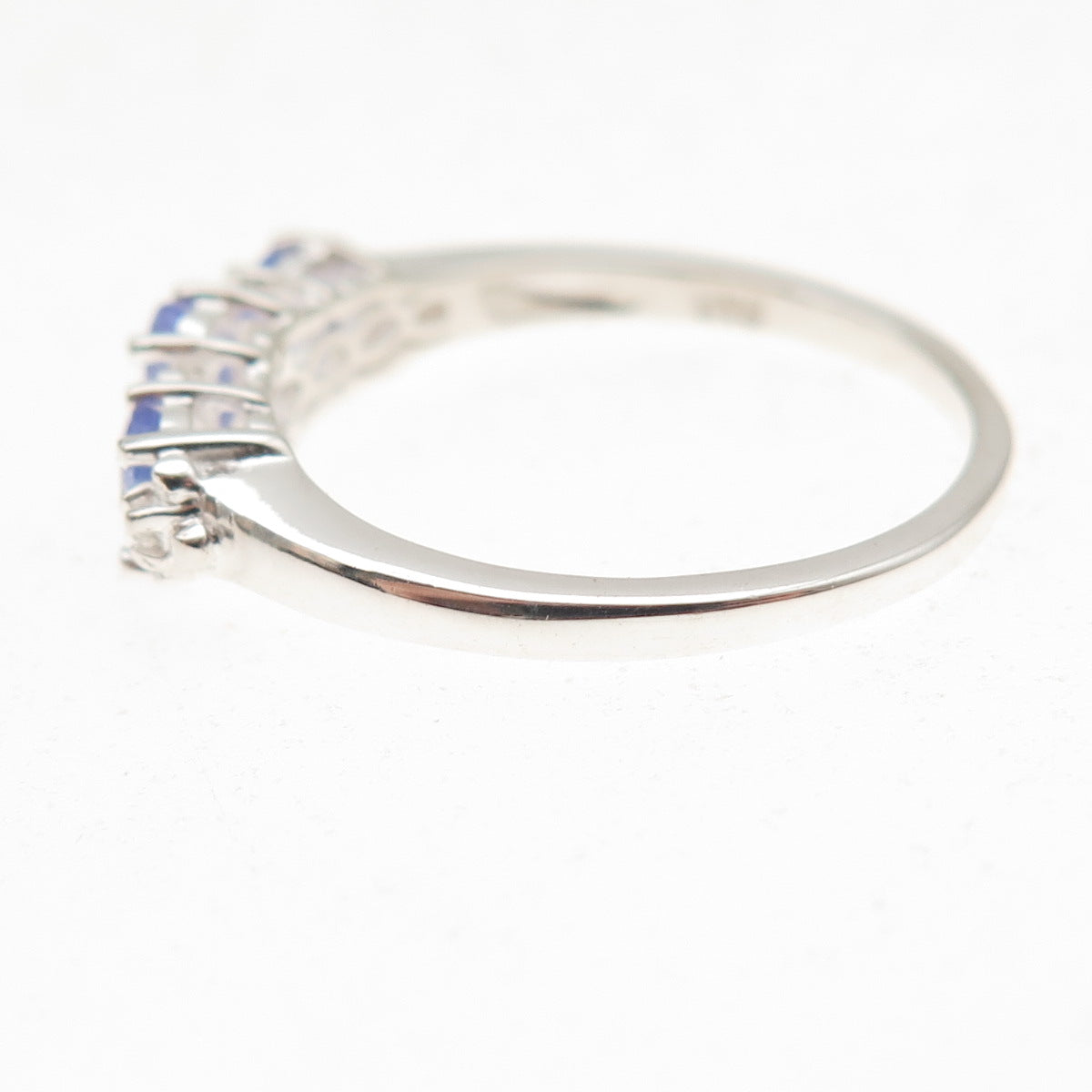 Chuck Clemency 925 Sterling Silver Real Oval-Cut Tanzanite Ring Size 8