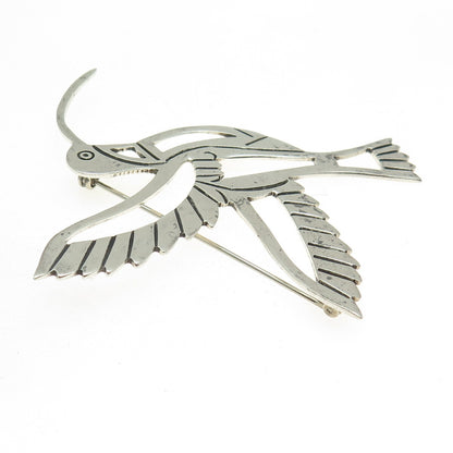 925 Sterling Silver Vintage Mexico Hummingbird Pin Brooch
