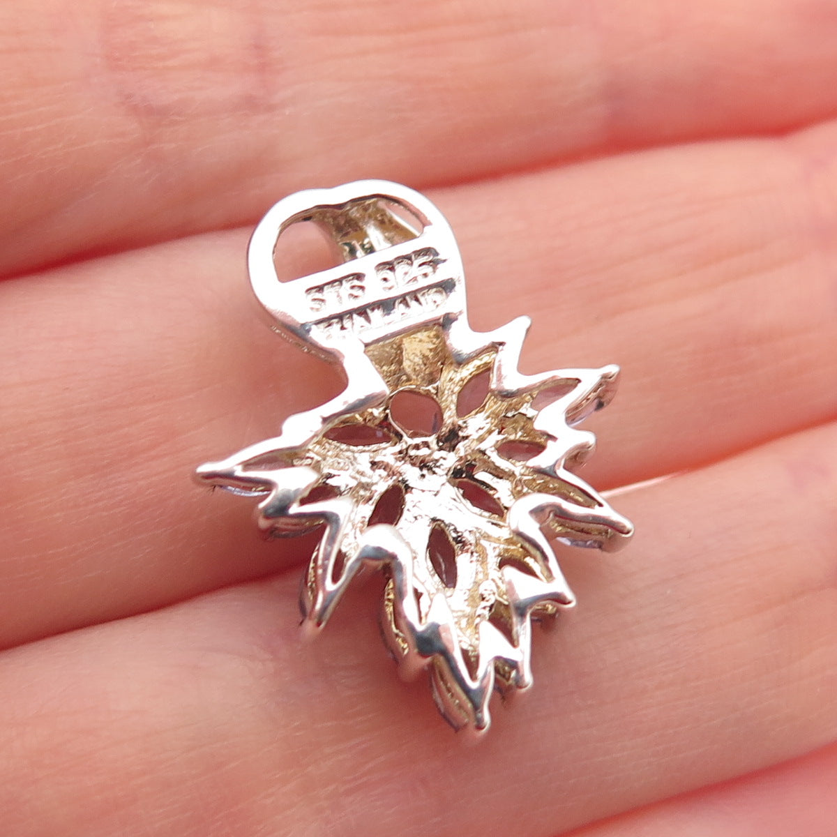 Chuck Clemency 925 Sterling Silver Vintage Real Tanzanite Mini Charm Pendant