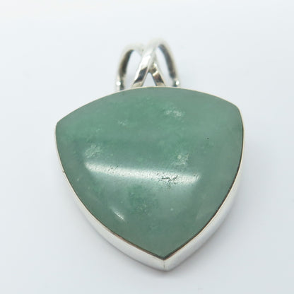 925 Sterling Silver Vintage GIL Mexico Real Aventurine Pendant