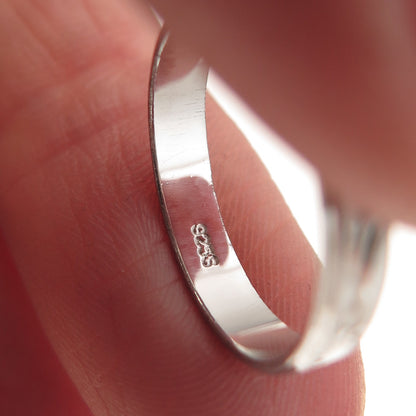 925 Sterling Silver Engraved Band Ring Size 5