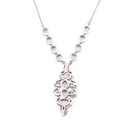 Chuck Clemency 925 Sterling Silver Real Tanzanite Cable Chain Necklace 18"
