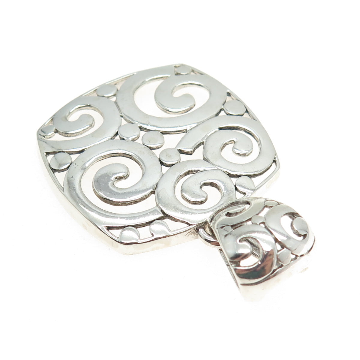 925 Sterling Silver Vintage Ornate Pendant