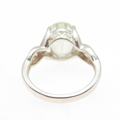 Michelle Albala 925 Sterling Silver Vintage Real Green Amethyst Ring Size 10.25