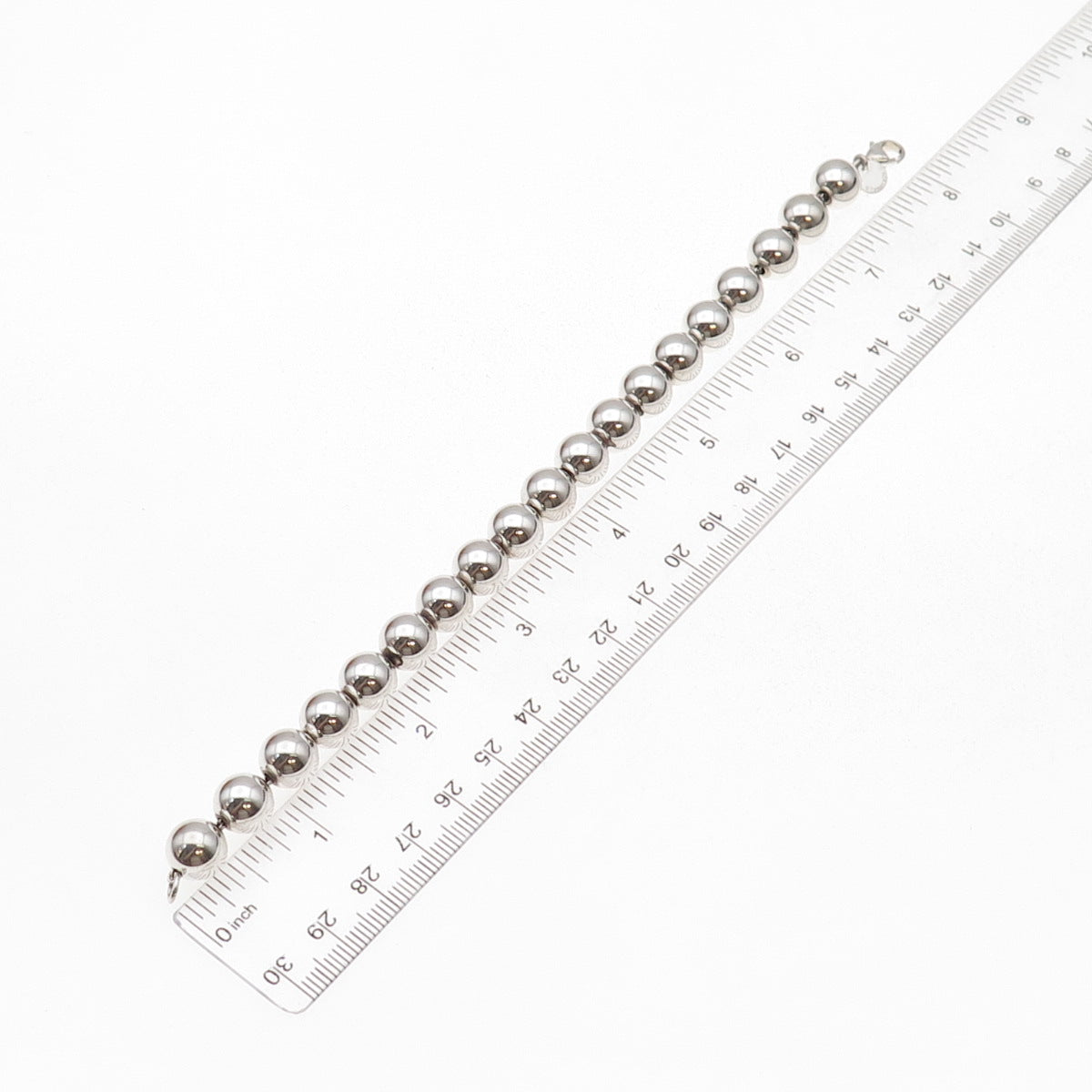 Tiffany & Co. 925 Sterling Silver Vintage HardWear Ball Beaded Link Bracelet 7"