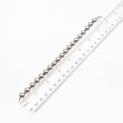 Tiffany & Co. 925 Sterling Silver Vintage HardWear Ball Beaded Link Bracelet 7"