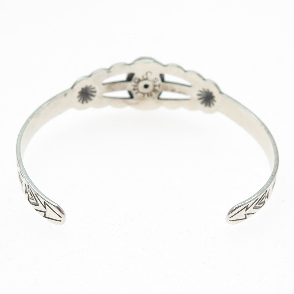 PACIFIC JEWELRY Old Pawn Sterling Vintage Turquoise Adjustable Bracelet 5.25"