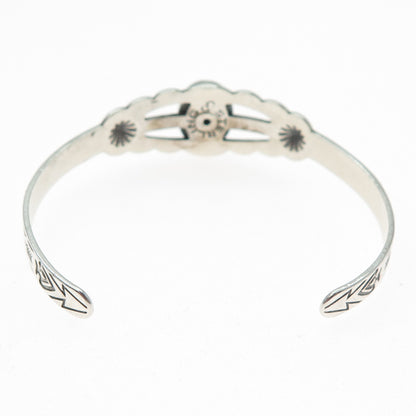 PACIFIC JEWELRY Old Pawn Sterling Vintage Turquoise Adjustable Bracelet 5.25"