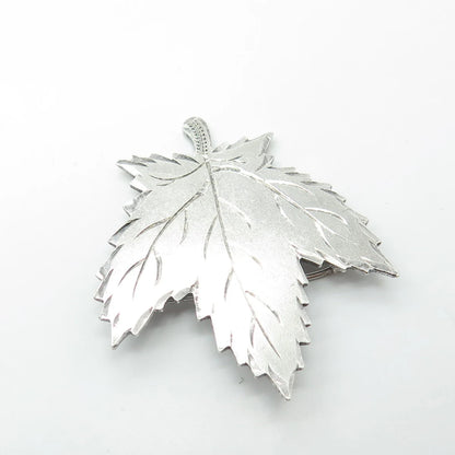 925 Sterling Silver Antique Art Deco Ecco Canada Maple Leaf Pin Brooch