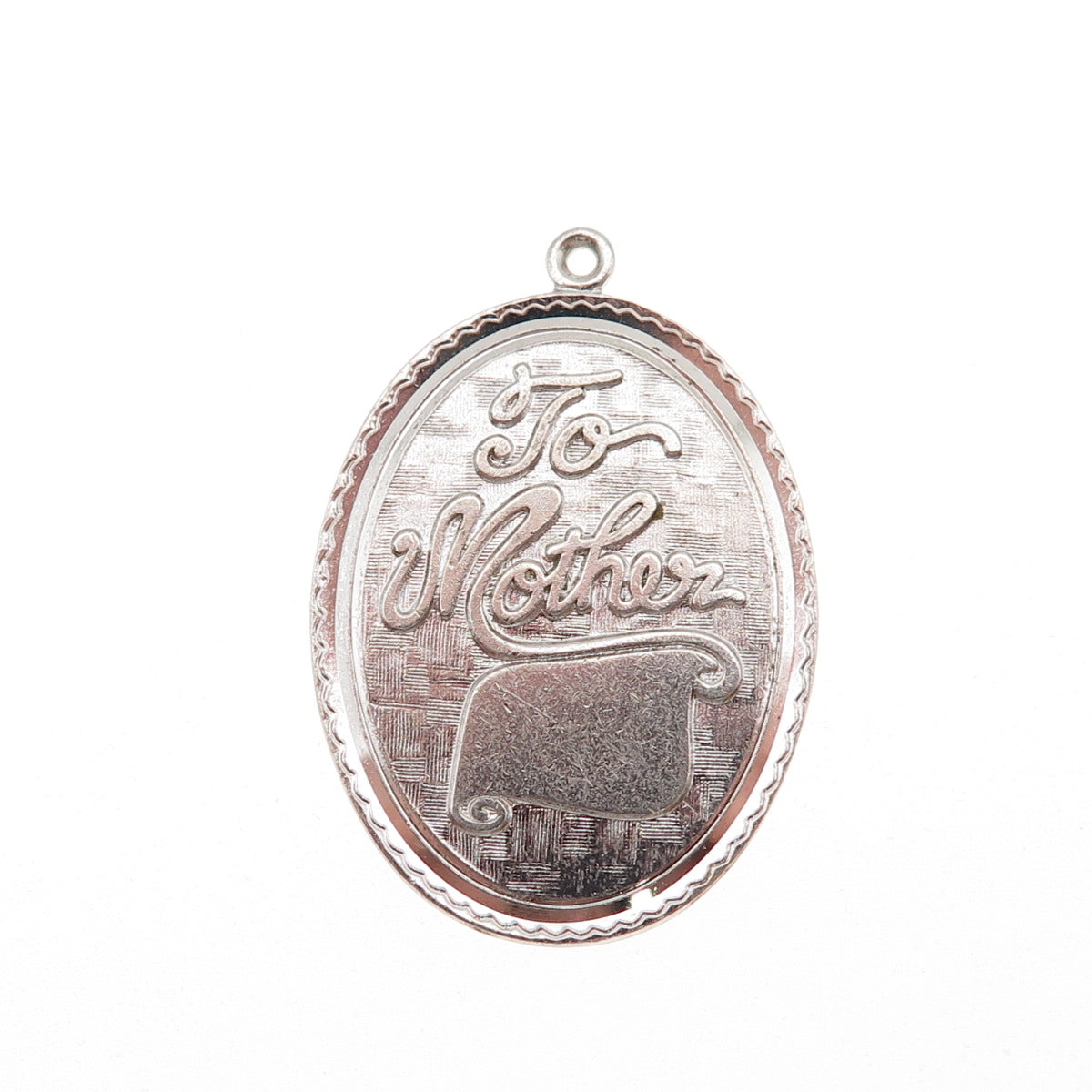 Griffith & Sons 925 Sterling Silver Vintage To Mother Tag Charm Pendant