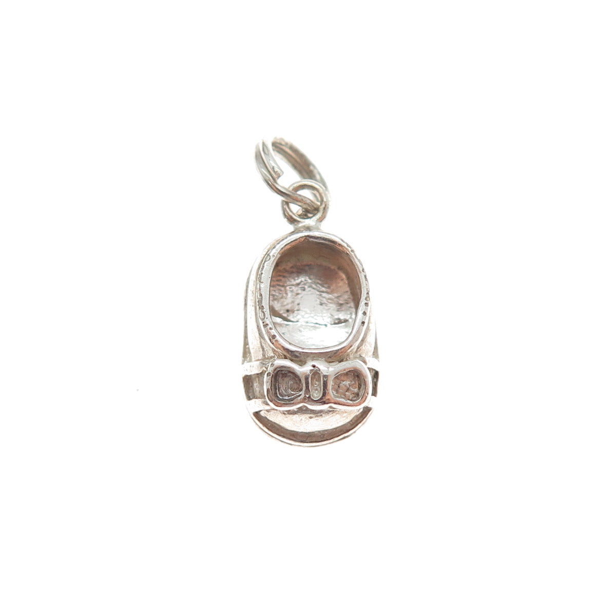 925 Sterling Silver Vintage ALF Baby Girl Shoe Minimalist 3D Charm Pendant
