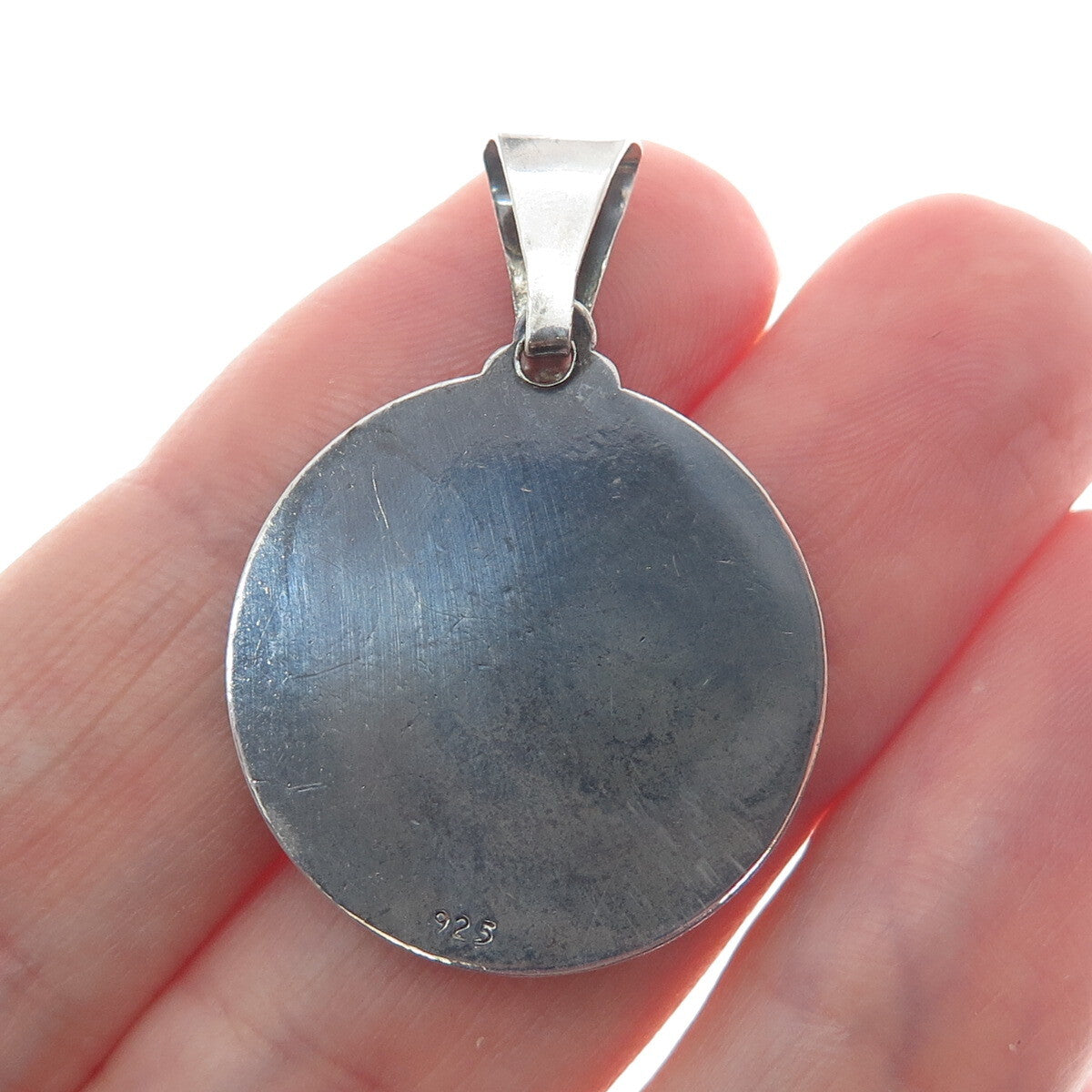 925 Sterling Silver Vintage Enamel Colombia Flag Charm Pendant