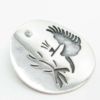 925 Sterling Silver Vintage Mexico Hedgehog Storyteller Pendant
