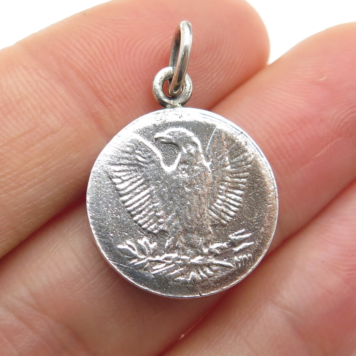 925 Sterling Silver Vintage "Morgan Dollar" Coin Replica Pendant
