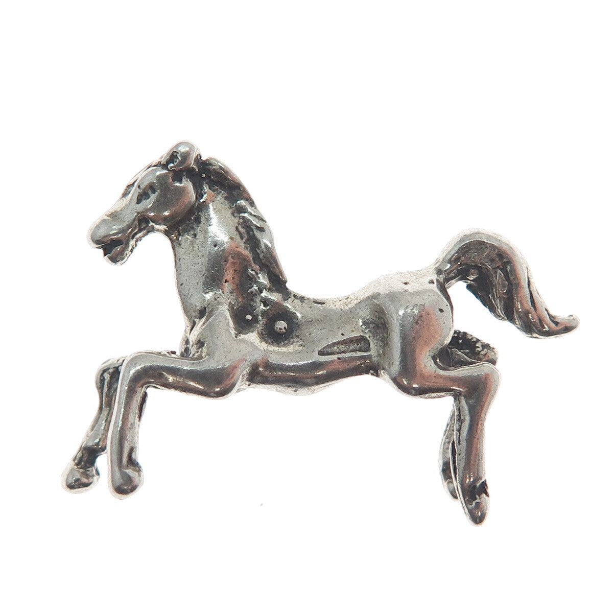 800 Silver Vintage Wild Horse Oxidized Miniature