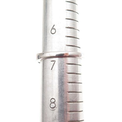 Chuck Clemency 925 Sterling Lab-Created Ruby & White Topaz Heart Ring Size 6.75