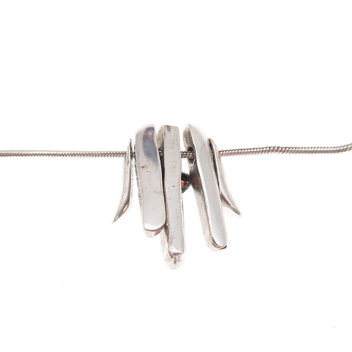 Michal Yuval 925 Sterling Silver Vintage Real Garnet Hamsa Amulet Necklace 16"