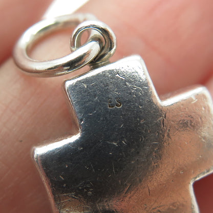 925 Sterling Silver Vintage Cross Charm Pendant