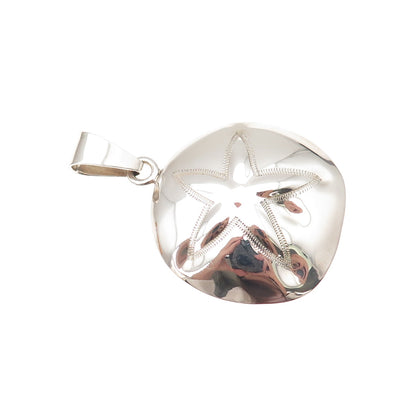 Annika Witt 925 Sterling Silver Vintage Mexico Sand Dollar Pendant