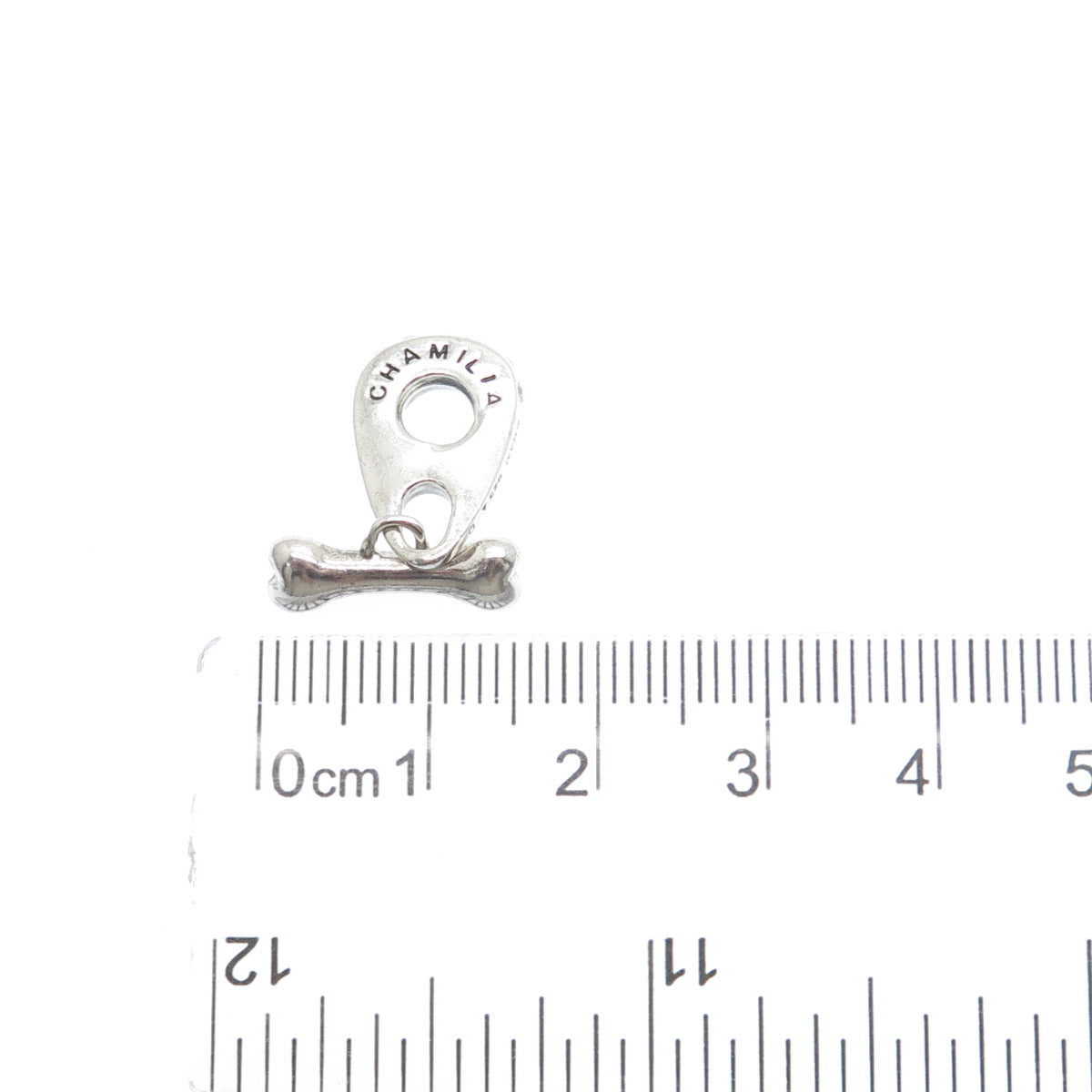 CHAMILIA 925 Sterling Silver C Z Dog Bone Dangle Charm