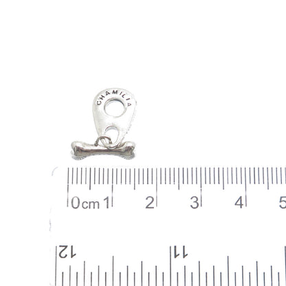 CHAMILIA 925 Sterling Silver C Z Dog Bone Dangle Charm