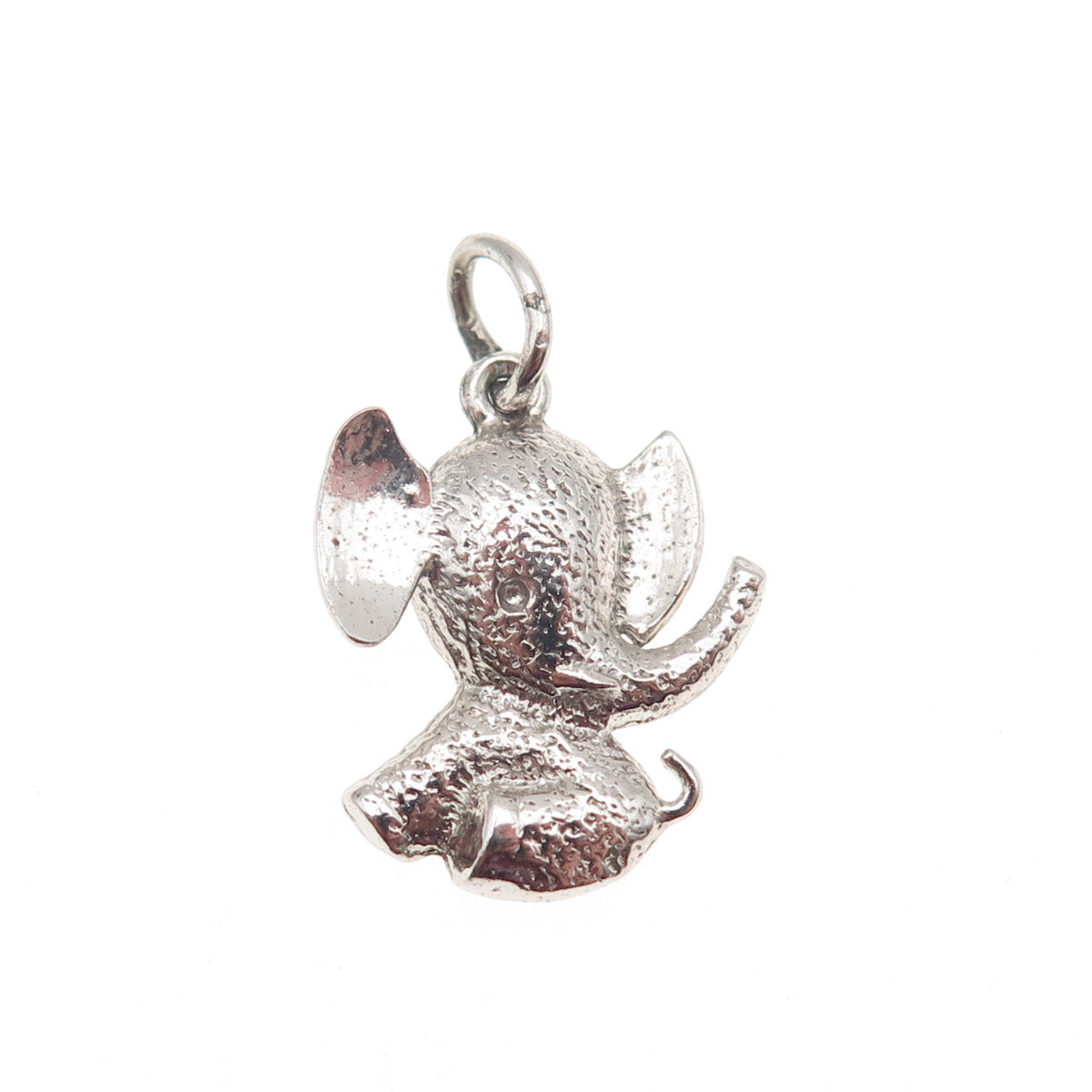 925 Sterling Silver Vintage Baby Elephant Mini Charm Pendant