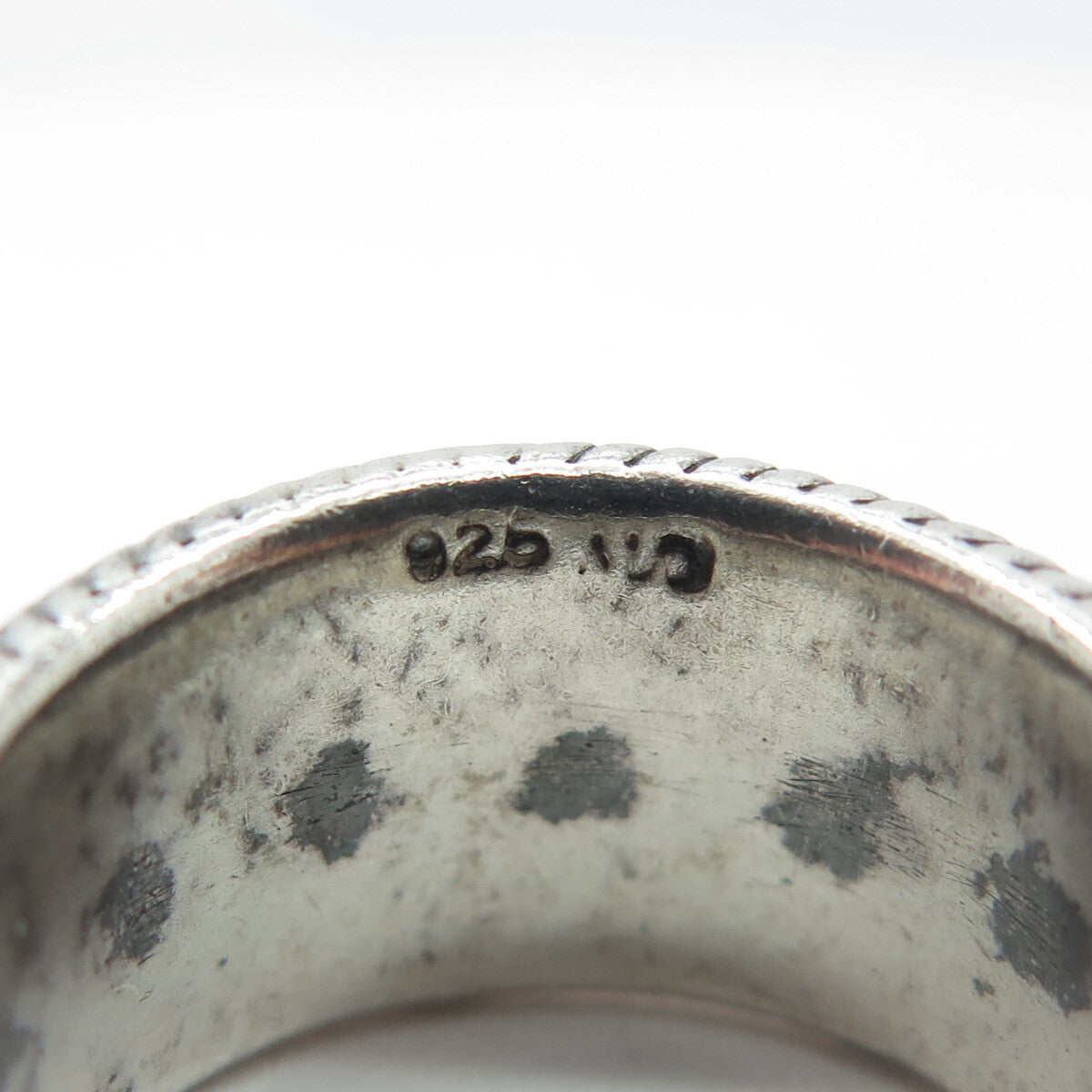 925 Sterling Silver Vintage Spiral Ring Size 7.25