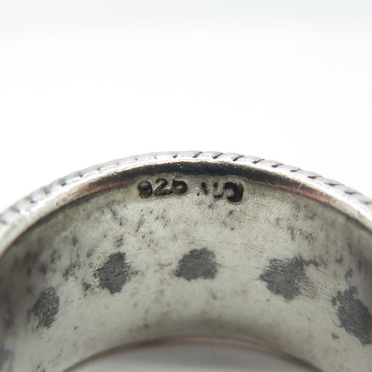 925 Sterling Silver Vintage Spiral Ring Size 7.25