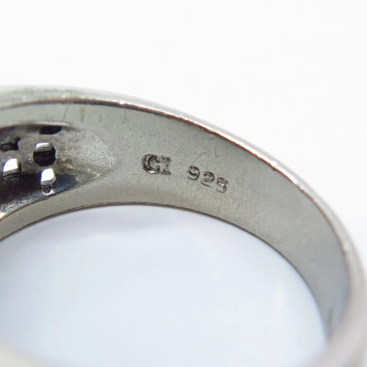 925 Sterling Silver Vintage Wicker Ring Size 9.5