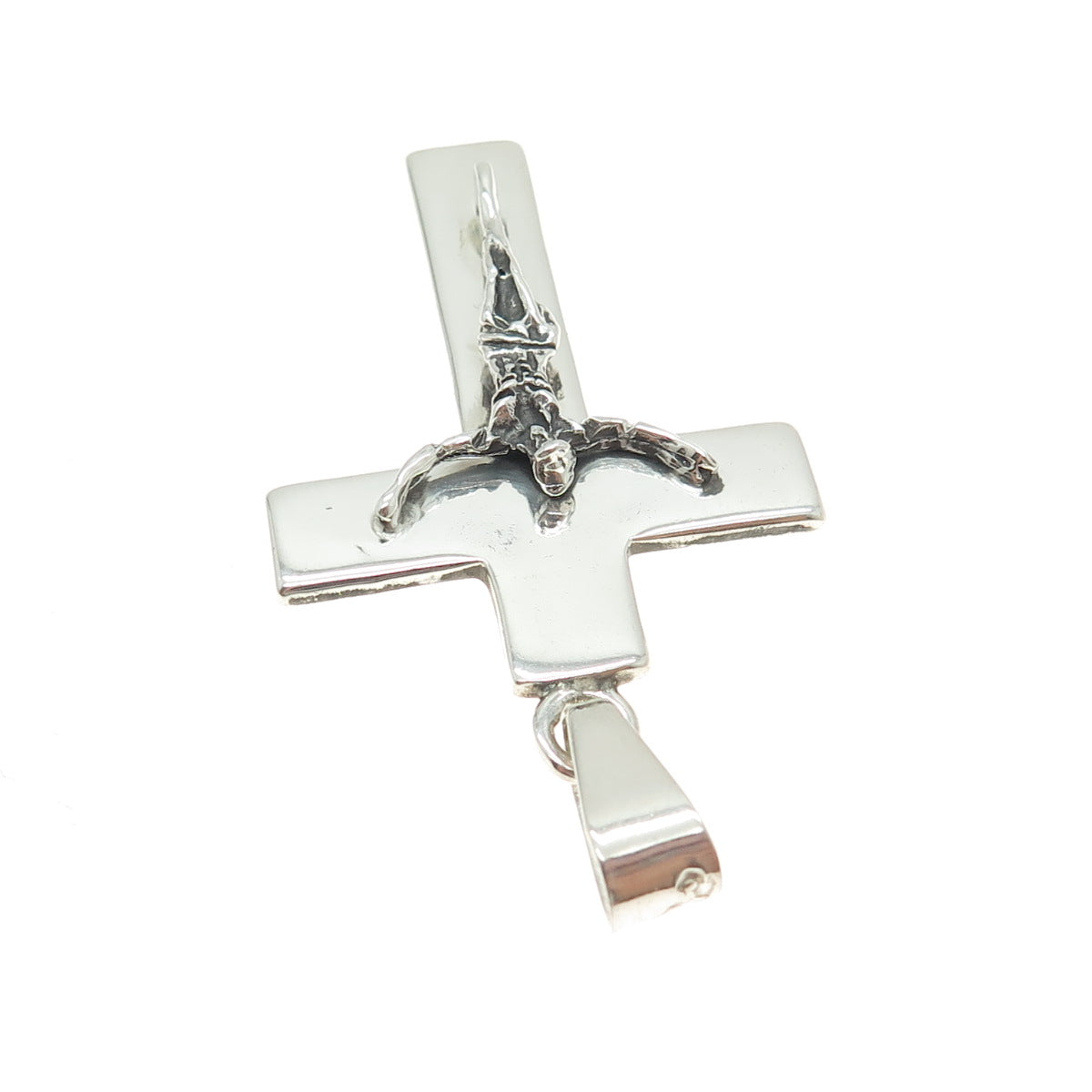 925 Sterling Silver Vintage Mexico Crucifix Cross Religious Pendant