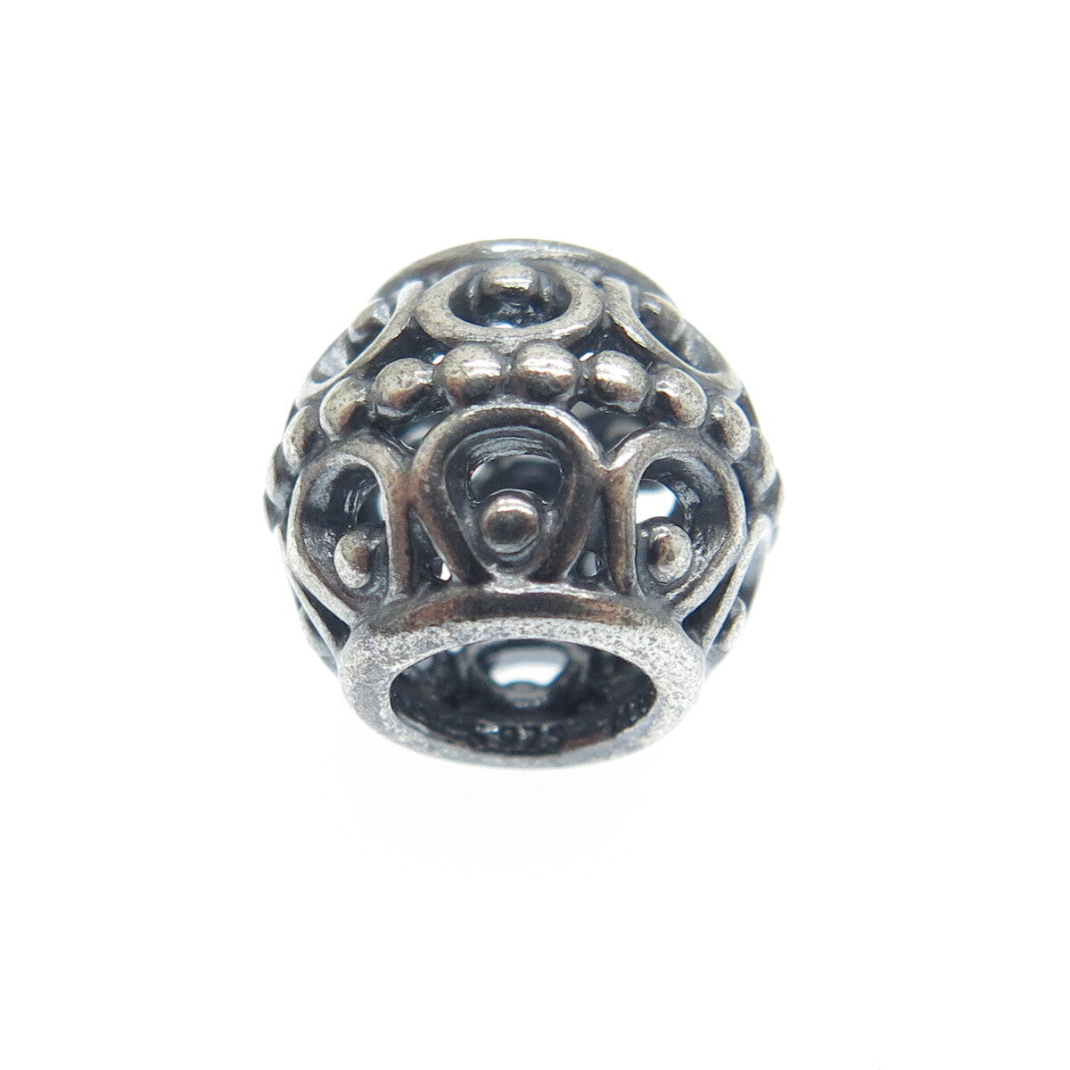 PANDORA 925 Sterling Silver A Clouds Silver Lining Cage Bead Charm