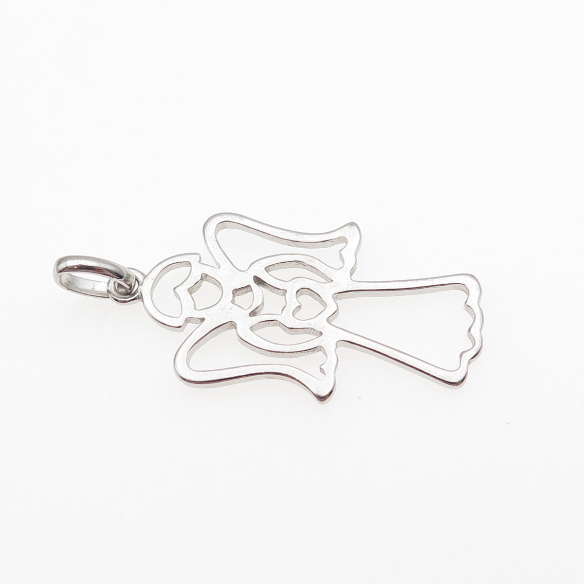 925 Sterling Silver Guardian Angel Charm Pendant
