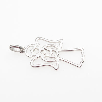 925 Sterling Silver Guardian Angel Charm Pendant