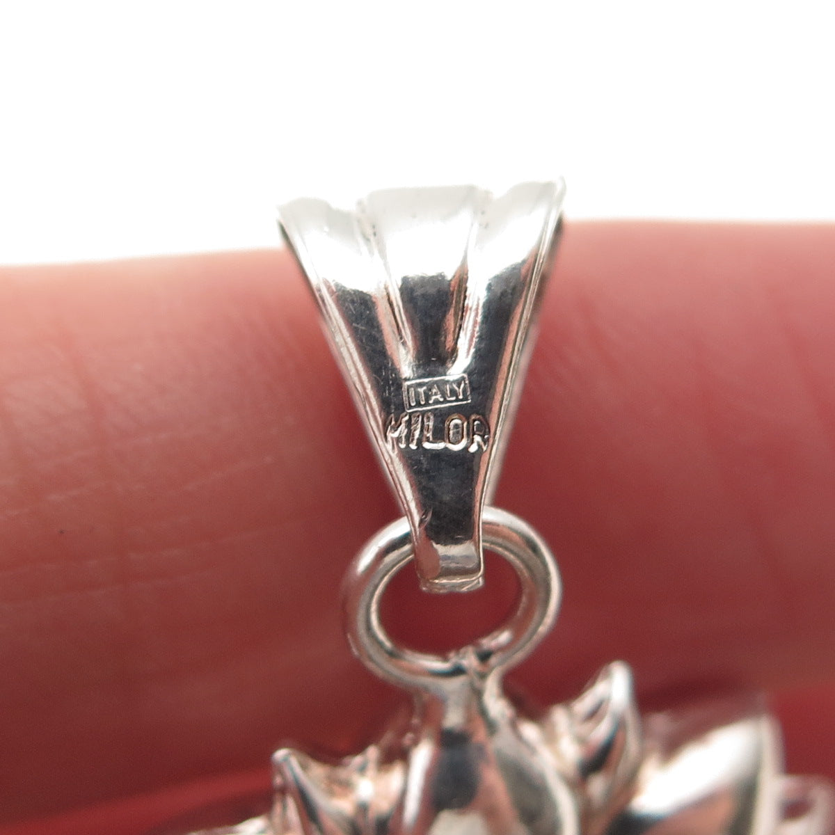 Milor 925 Sterling Silver 2-Tone Vintage Italy Sun Face Dual Sided Charm Pendant