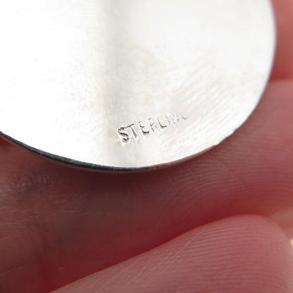 925 Sterling Silver Vintage Blue Rhinestone Kitty Cat Charm Pendant