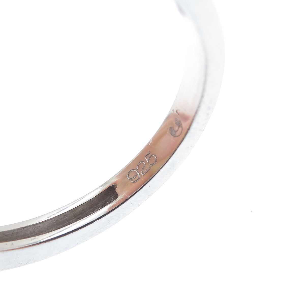 925 Sterling Silver Princess & Round-Cut C Z Engagement Ring Size 6.75