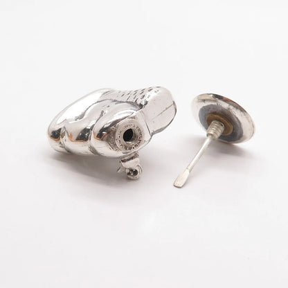 925 Sterling Silver Vintage Real Labradorite Gemstone Perfume Bottle Pin Brooch