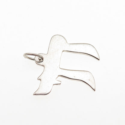 925 Sterling Silver Vintage Chai Judaica Charm Pendant