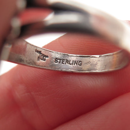 Bell Trading Post Old Pawn 925 Sterling Vintage Tyrone Turquoise Ring Size 6.5