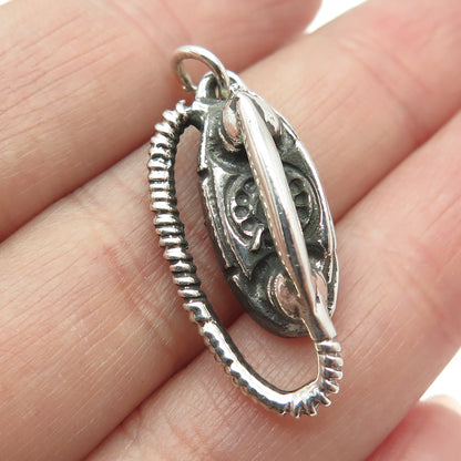 JEWELART 925 Sterling Silver Vintage Rotary Telephone Minimalist Pendant