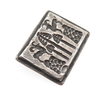 MMA Metropolitan Museum of Art 925 Sterling Silver Vintage Horn Rams Pin Brooch